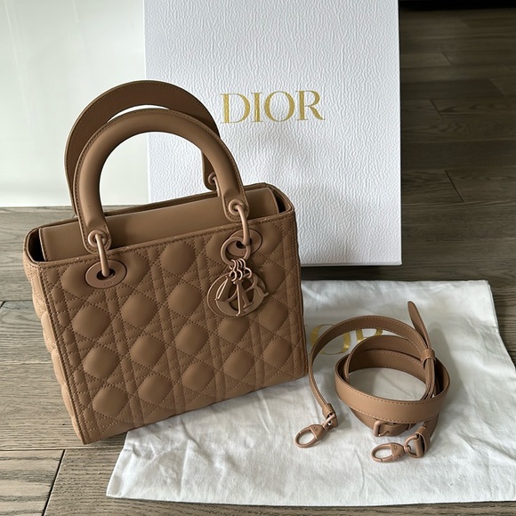 DIOR Ultra Matte Cannage Small My ABCDior Lady Dior beige - Picture 1 of 13